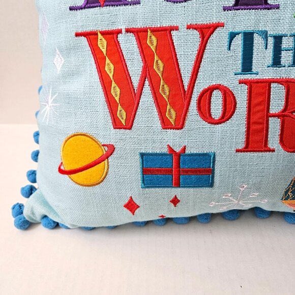 Disney Pixar Pillow Toy to the World Holiday Buzz WallE Dug Sulley 18" Sq NEW - Picture 5 of 10